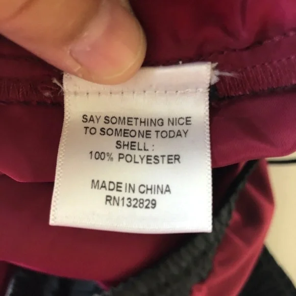 LPA Womens Black Burgundy Gino Track Jogger Lightweight Windbreaker Pant Size S - Picture 7 of 8